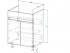 Тумба под раковину Cube 60 см напольная эмаль цвет белый глянец/дуб вотан