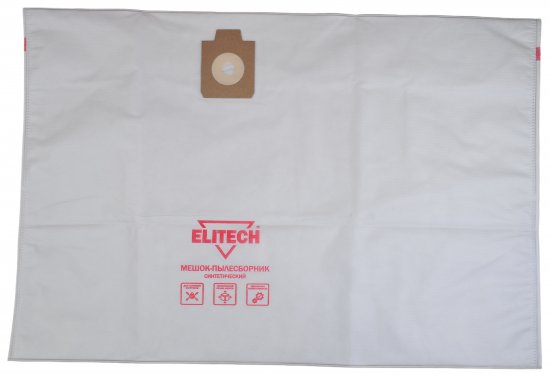 Мешки полиэтиленовые для пылесоса Elitech 60 л, 3 шт.