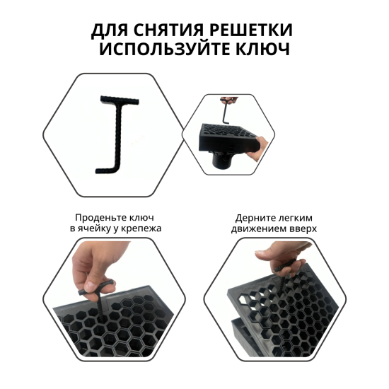 Ливнеприемник с решеткой Gidrolica 6012 250x250x200 мм цвет черный