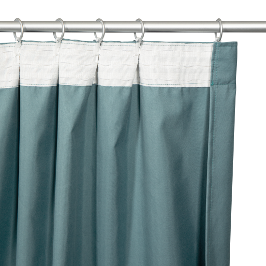 Штора на ленте блэкаут Столица текстиля Bordeaux 200x300 см цвет сине-зеленый