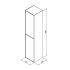 Пенал Lavelly Cube 35 см подвесной графит матовый