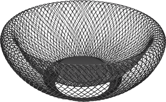 Корзина для фруктов 25 см металл черный