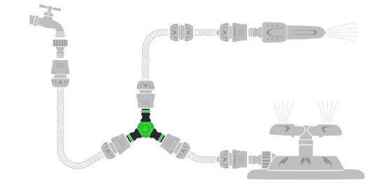 Тройник соединительный для шланга Amigo 79150 1/2