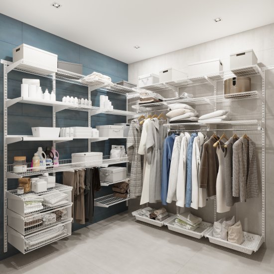 Комплект крепления полки Титан-GS 33x2x3.2 см металл цвет белый