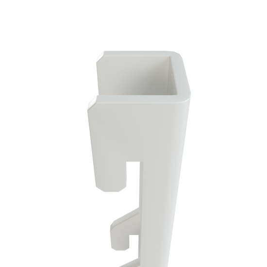 Переходник для стойки 11.2x2.4x1.2 см металл цвет белый