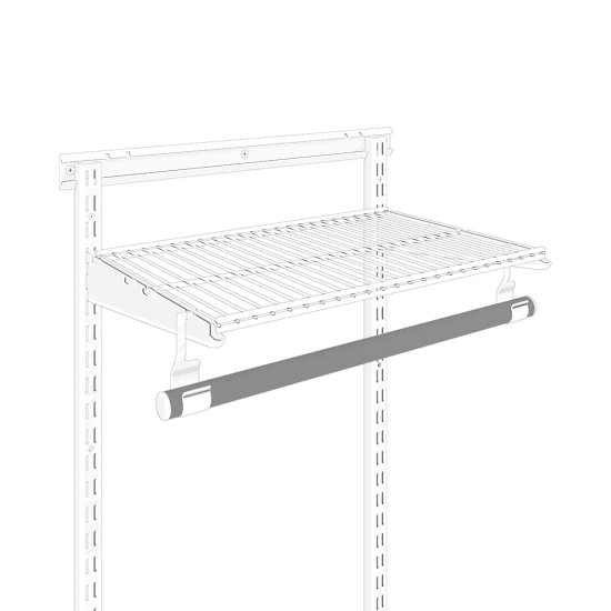 Перекладина для вешалок 52 см металл цвет серебристый
