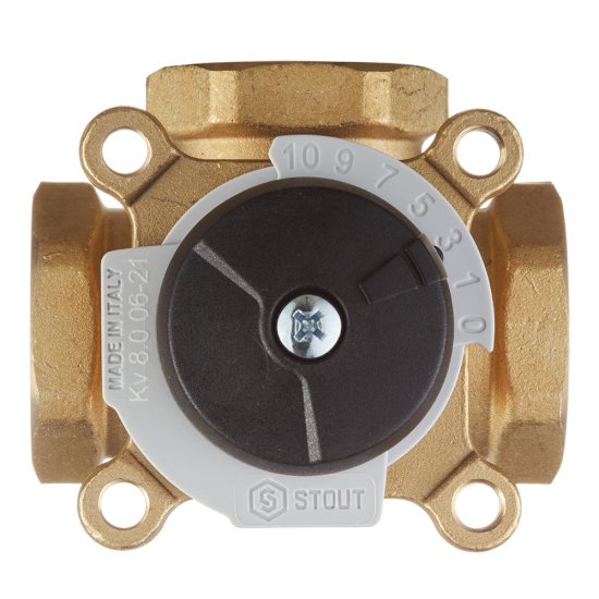 Клапан смесительный Stout 3-х ходовой 1 ВР(г) под электропривод KVs 8 (SVM-0003-012501)