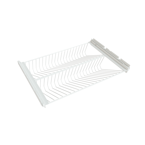 Полка для обуви выдвижная Титан-GS 90x18.1x44 см металл цвет белый