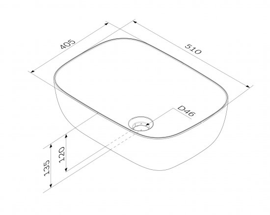 Раковина AM.PM Struktura M9SWCC10510WG накладная 51 см цвет белый