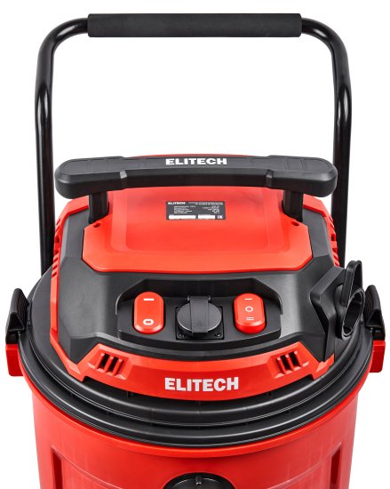 Пылесос строительный Elitech ПС 24-60А2, 2400 Вт, 60 л