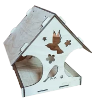 Кормушка для птиц Птица 145x180x145 мм дерево