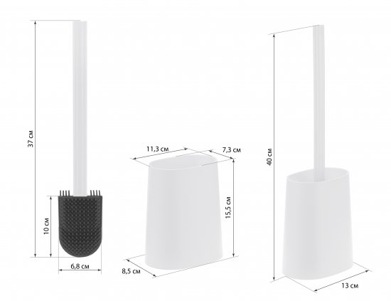 Ёршик для унитаза Idea Делит M5028 цвет белый