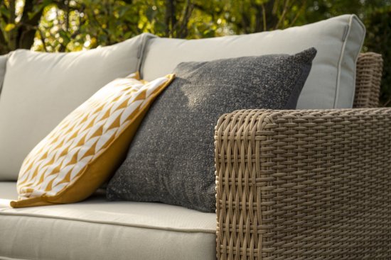 Набор садовой мебели Naterial Medena металл/стекло цвет белый: диван, стол и 2 стула