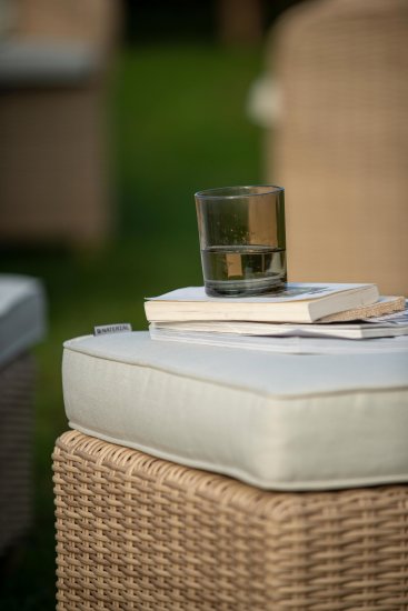 Набор садовой мебели Naterial Medena металл/стекло цвет белый: диван, стол и 2 стула