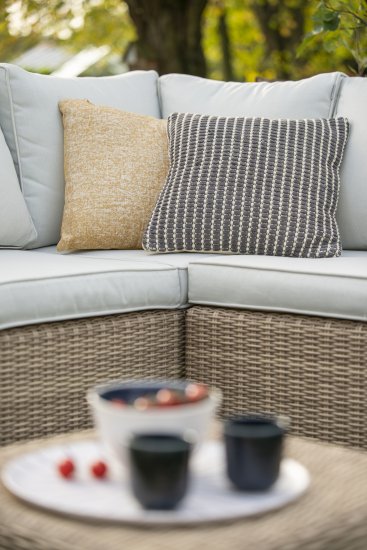 Набор садовой мебели Naterial Medena металл/стекло цвет белый: диван, стол и 2 стула