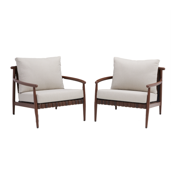 Набор садовой мебели Naterial Retro алюминий цвет коричневый кресло - 2 шт.