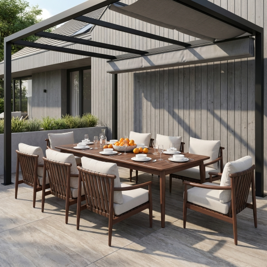 Набор садовой мебели Naterial Retro алюминий цвет коричневый кресло - 2 шт.