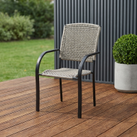 Стул Brut BRU001 56x64x86 см искусственный ротанг/сталь цвет графит