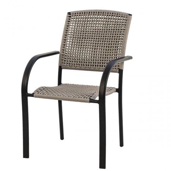 Стул Brut BRU001 56x64x86 см искусственный ротанг/сталь цвет графит