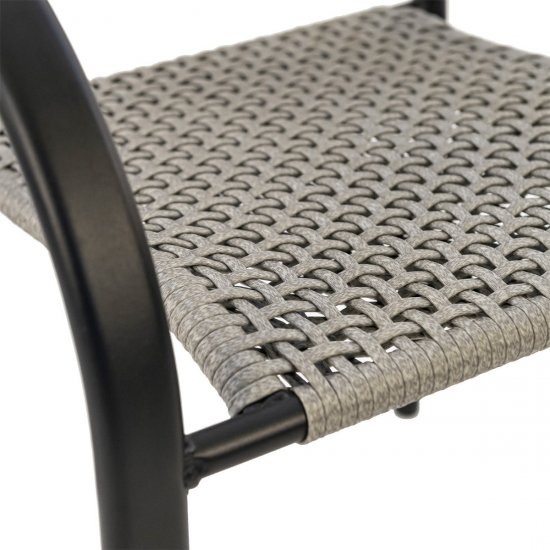 Стул Brut BRU001 56x64x86 см искусственный ротанг/сталь цвет графит