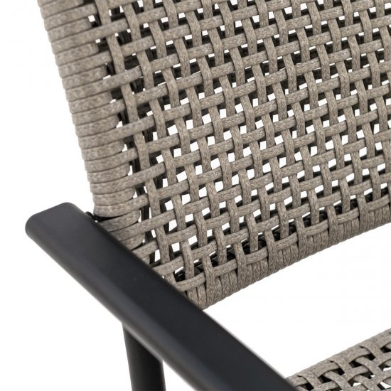 Стул Brut BRU001 56x64x86 см искусственный ротанг/сталь цвет графит