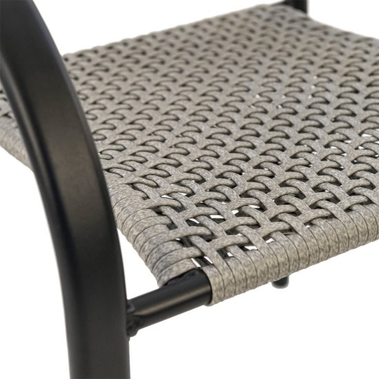 Стул Brut BRU001 56x64x86 см искусственный ротанг/сталь цвет графит