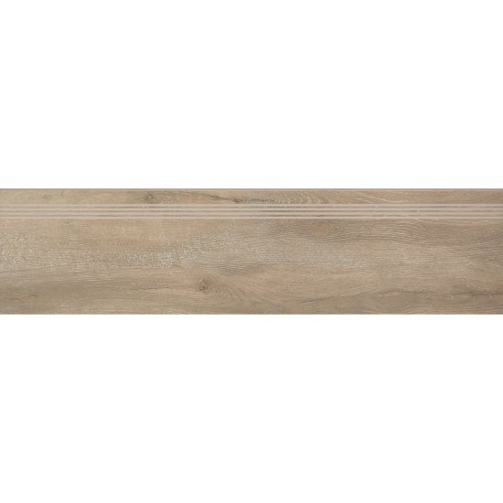 Керамогранит ступень Estima Dream Wood бежевый DW02 1200х300х10 мм