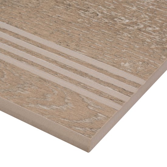 Керамогранит ступень Estima Dream Wood бежевый DW02 1200х300х10 мм