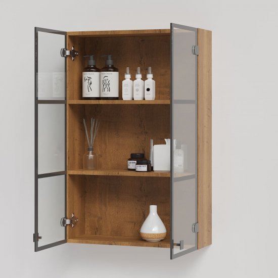 Пенал для ванной Турин PPT60 подвесной 90x60 см цвет дуб вотан