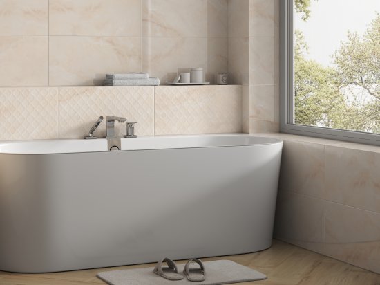 Плитка настенная Cersanit Gentle 17325 29.8x59.8 см 1.425 м² глянцевая цвет бежевый