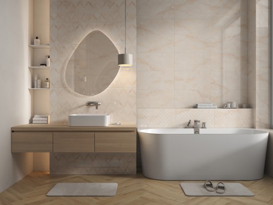 Плитка настенная Cersanit Gentle 17325 29.8x59.8 см 1.425 м² глянцевая цвет бежевый