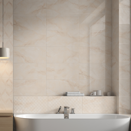 Плитка настенная Cersanit Gentle 17325 29.8x59.8 см 1.425 м² глянцевая цвет бежевый