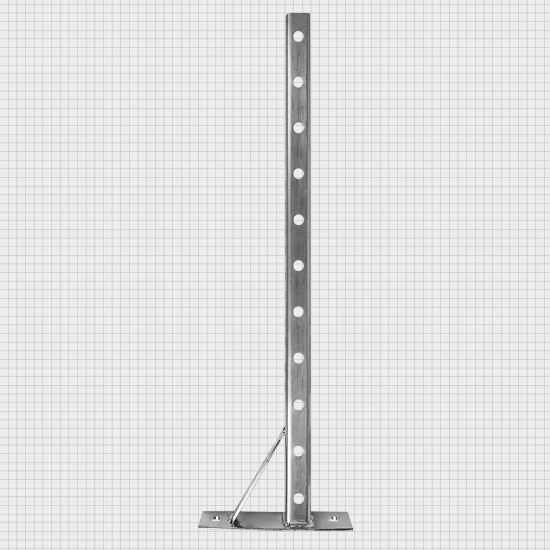 Кронштейн опорный мебельный левый 600x30x2