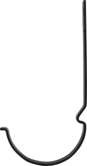 Держатель желоба сталь 125 мм 280 мм цвет серый