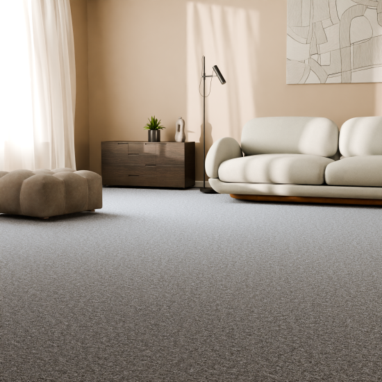 Ковровое покрытие полипропилен Скролл Step 254_1800 4 м цвет серый