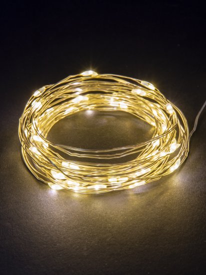 Электрогирлянда Роса 5 м 50 ламп теплый белый цвет света