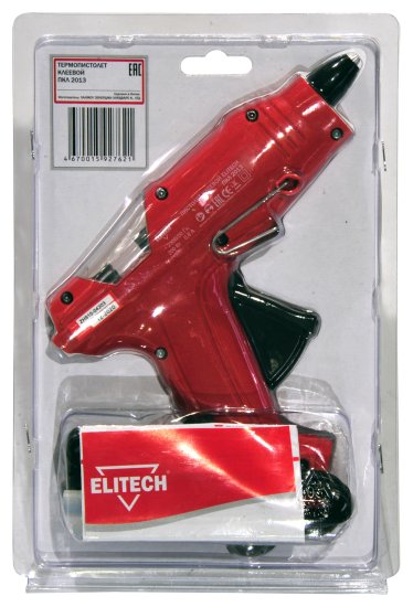 Пистолет клеевой Elitech ПКЛ 2013, 200 Вт, для стержней 11.2 мм