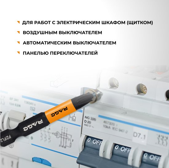 Бита магнитная Rage 554139 PZ/FL2 x50 мм, 2 шт.