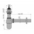 Сифон для раковины Alcadrain 1 1/4х32 мм с выпуском d60 мм хром (A437)