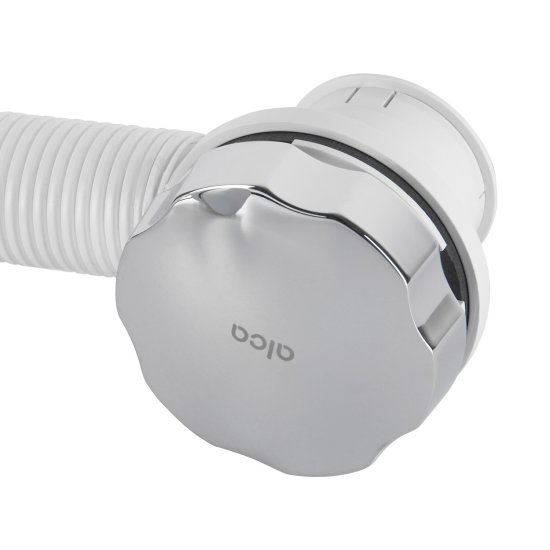 Сифон для ванны Alcadrain регулируемый полуавтомат с выпуском d70 мм с переливом (A55KM/AG210125260)