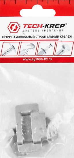 Зажим для тарной ленты 6.49x28.05x42.51 мм нержавеющая сталь 2 шт