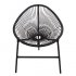 Стул Acapulco AC001 73x83x88 см искусственный ротанг/сталь цвет черный