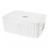 Коробка с крышкой для хранения Velvet 29.5x11x22.5 см полипропилен цвет белый