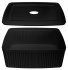 Коробка с крышкой для хранения Velvet 29.5x11x22.5 см полипропилен цвет черный