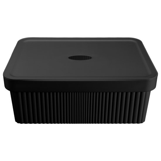 Коробка с крышкой для хранения Velvet 38x14.4x27 см полипропилен цвет черный