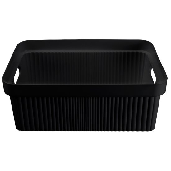 Коробка с крышкой для хранения Velvet 38x14.4x27 см полипропилен цвет черный