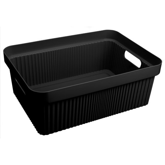 Коробка с крышкой для хранения Velvet 38x14.4x27 см полипропилен цвет черный