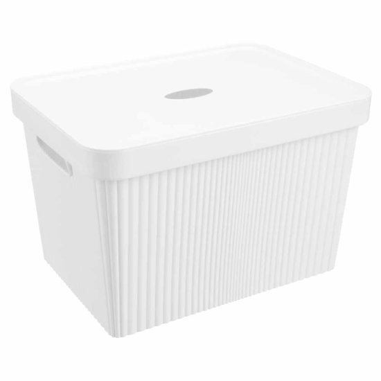 Коробка с крышкой для хранения Velvet 38x24.9x27 см полипропилен цвет белый