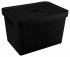 Коробка с крышкой для хранения Velvet 38x24.9x27 см полипропилен цвет черный