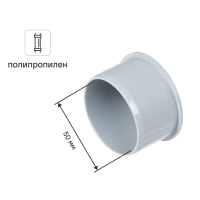 Заглушка Политэк 50 мм полипропилен